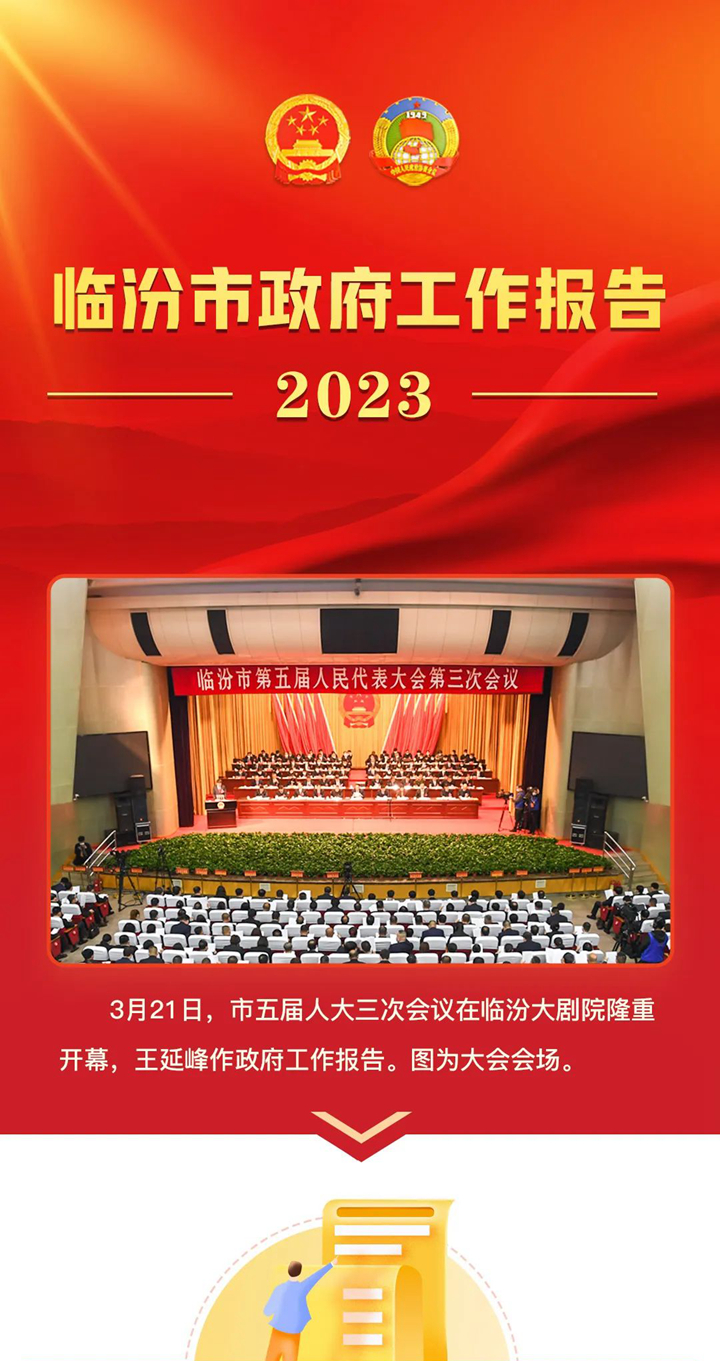 收藏！2023臨汾市政府工作報告圖解版來了！